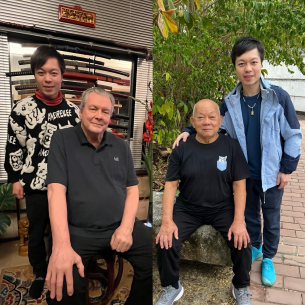Bill Ng his two teachers